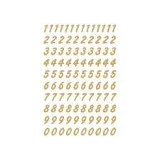 Etiket HERMA 4151 8mm getallen 0-9 goud op transparant 200st