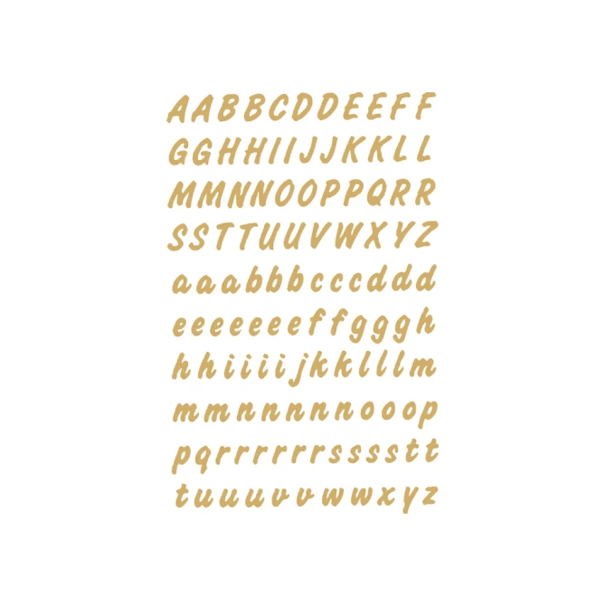 Etiket HERMA 4152 8mm letters A-Z goud op transparant 238stuks