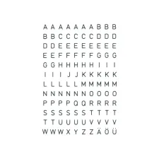 Etiket HERMA 4154 5mm letter A-Z zwart op transparant