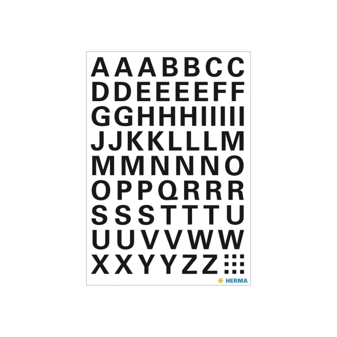 Etiket HERMA 4158 10mm letters A-Z zwart