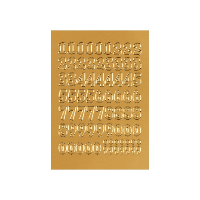 Etiket HERMA 4184 12mm getallen 0-9 goudfolie 66stuks