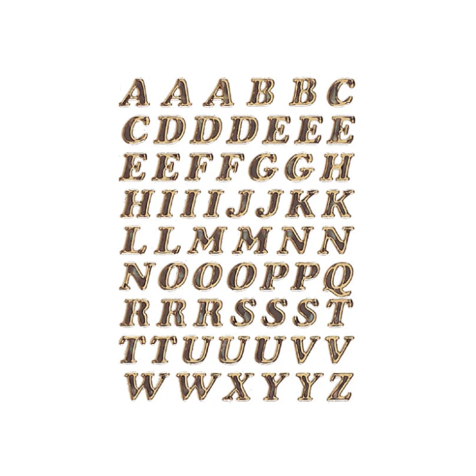 Etiket HERMA 4192 8mm letters A-Z goudfolie 61stuks