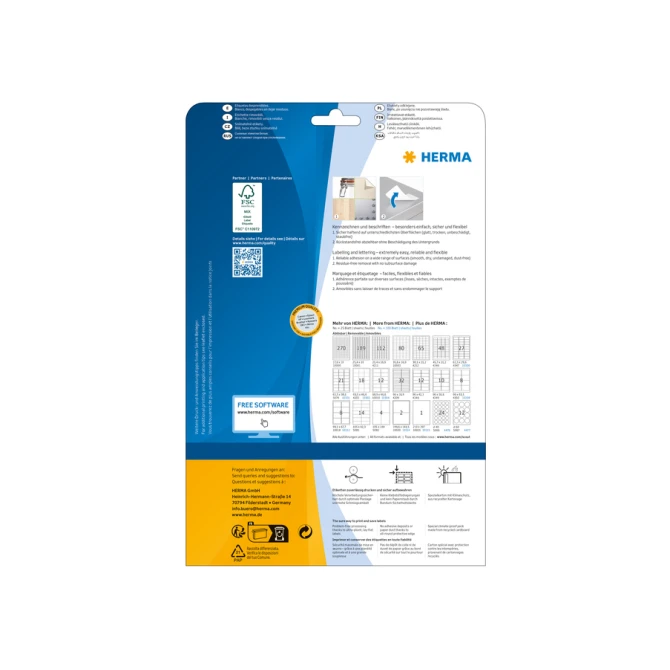 Etiket HERMA 4211 25.4x16.9mm verwijderbaar wit 2800 etiketten