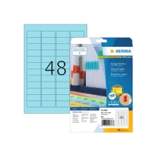 Etiket HERMA 4368 45.7x21.2mm verwijderbaar blauw 960 etiketten