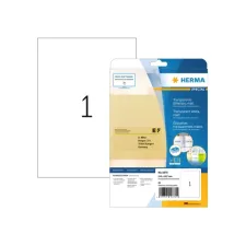 Etiket HERMA 4375 210x297mm A4 transparant 25stuks