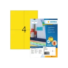 Etiket HERMA 4396 105x148mm A6 geel 400stuks