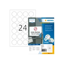 Etiket HERMA 4476 40mm verwijderbaar wit 2400 etiketten