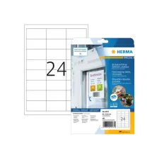 Etiket HERMA 4573 66x33.8mm folie wit 480 etiketten