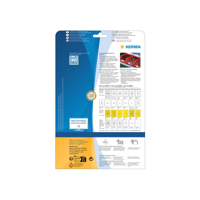 Etiket HERMA 4577 210x297mm folie wit 20 etiketten