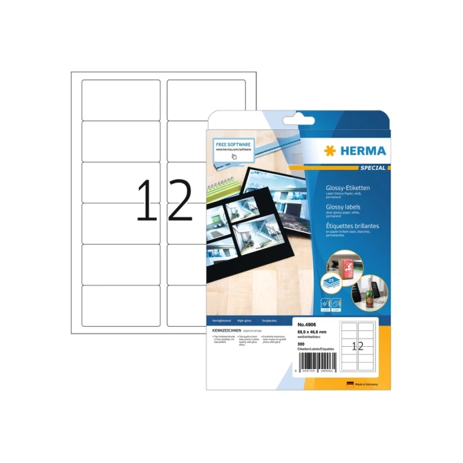Etiket HERMA 4609 52.5x21.2mm premium wit 11200 etiketten