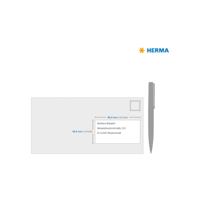 Etiket HERMA 4609 52.5x21.2mm premium wit 11200 etiketten