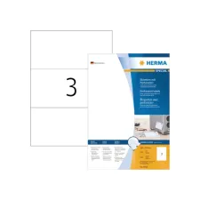 Etiket HERMA 4664 210x99mm geperforeerd wit 300stuks