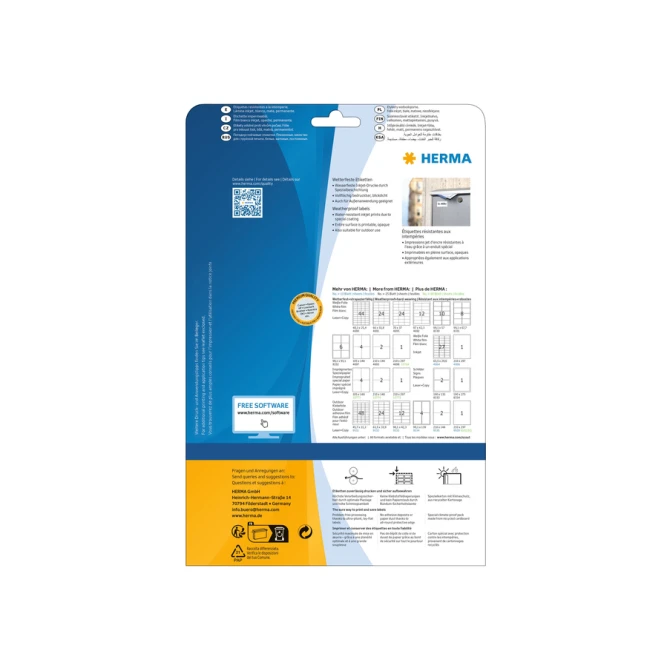Etiket HERMA 4864 63.5x29.6mm weerbestendig wit 270stuks