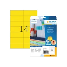 Etiket HERMA 5058 105x42.3mm verwijderbaar geel 280stuks