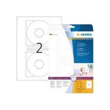 Etiket HERMA 5079 CD 116mm wit opaqua 50stuks