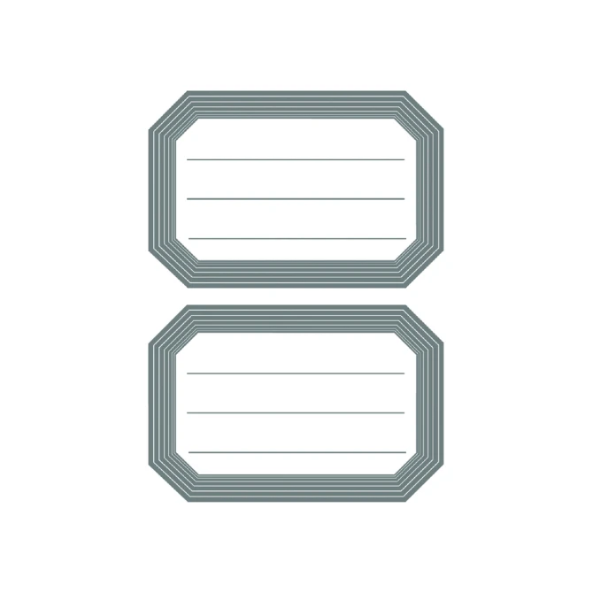 Etiket HERMA 5719 82x55mm schrift grijze rand 12stuks