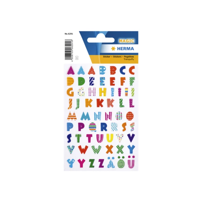Etiket HERMA 6291 kleurrijke letters stone