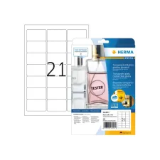 Etiket HERMA 8017 63.5x38.1mm transparant 525 etiketten