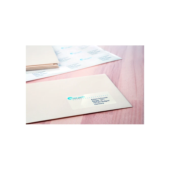 Etiket HERMA 8017 63.5x38.1mm transparant 525 etiketten