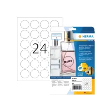 Etiket HERMA 8023 40mm rond transparant 600 etiketten