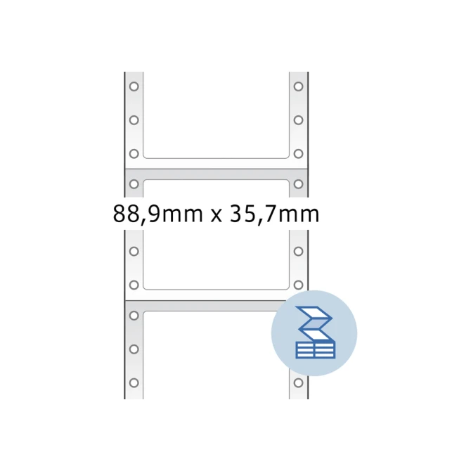 Etiket HERMA 8181 88.9x35.7mm 1-baans geel 2000stuks