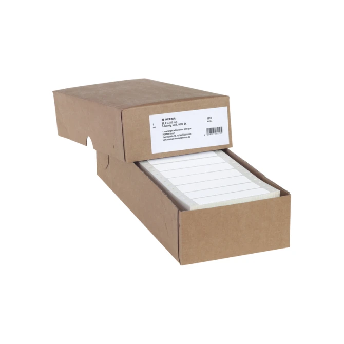 Etiket HERMA 8210 88.9x23Mm 1-baans wit 6000stuks