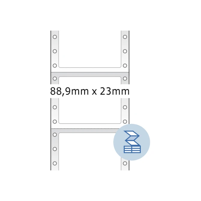 Etiket HERMA 8210 88.9x23Mm 1-baans wit 6000stuks