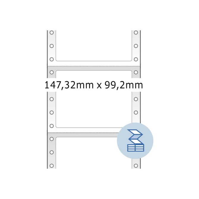 Etiket HERMA 8292 147.3x99.2mm 1-baans wit 3000stuks