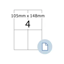 Etiket HERMA 8404 A4 EXPR 500 105x148mm wit 2000 stuks