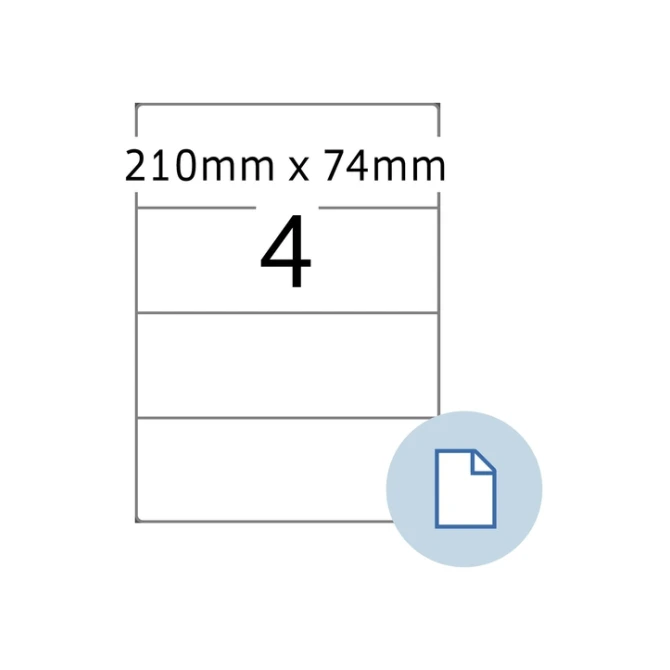 Etiket HERMA 8405 A4 EXPR 500 210x74mm wit 2000 stuks