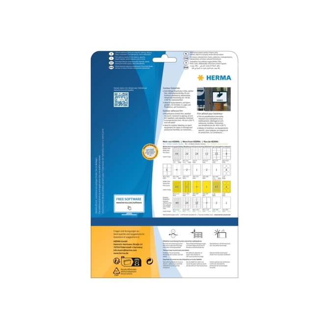 Etiket HERMA 9531 45.7x21.2mm weerbestendig 480 stuks