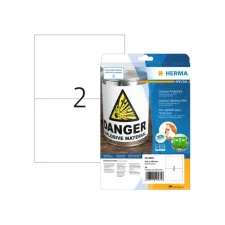 Etiket HERMA 9535 210x148mm weerbestendig wit 20stuks
