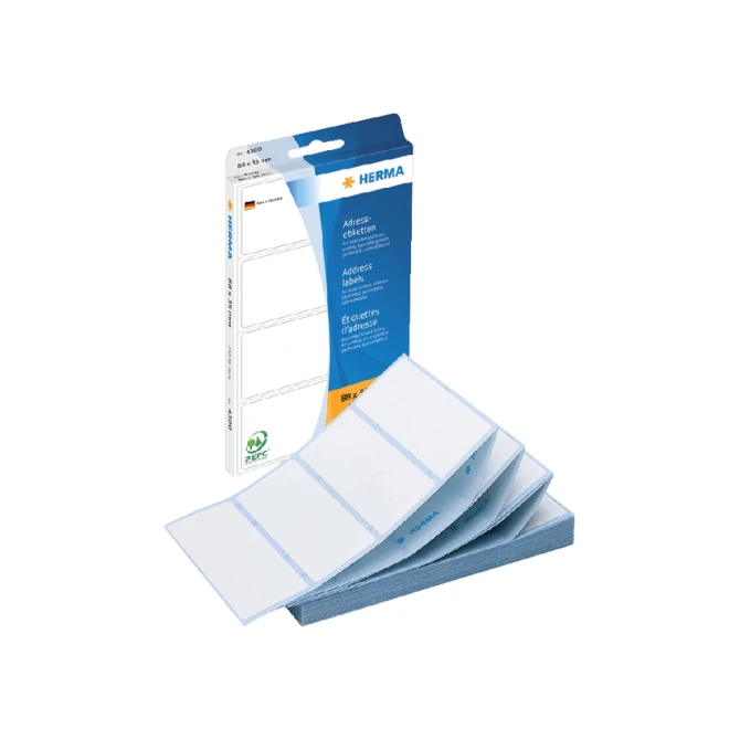 Etiket HERMA adres 4300 88x35mm 250stuks zig-zag