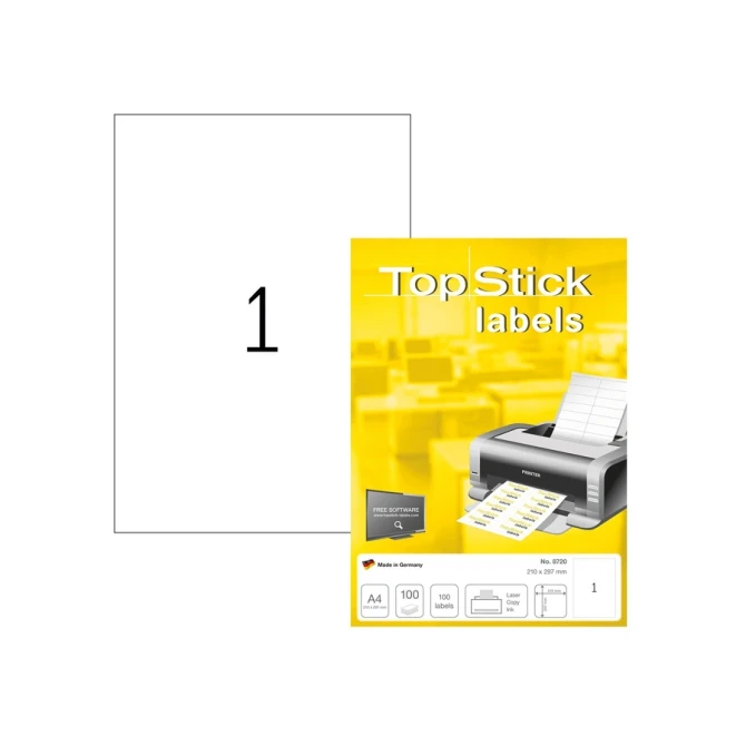 Etiket Office 210x297mm 100 stuks