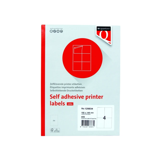 Etiket Quantore 105x148mm 400 stuks