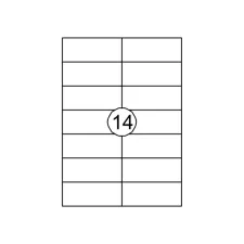 Etiket Quantore 105x42.4mm 1400 stuks Etiket Quantore 105x42.4mm 1400 stuks