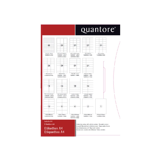 Etiket Quantore 63.5x33.9mm 2400 stuks