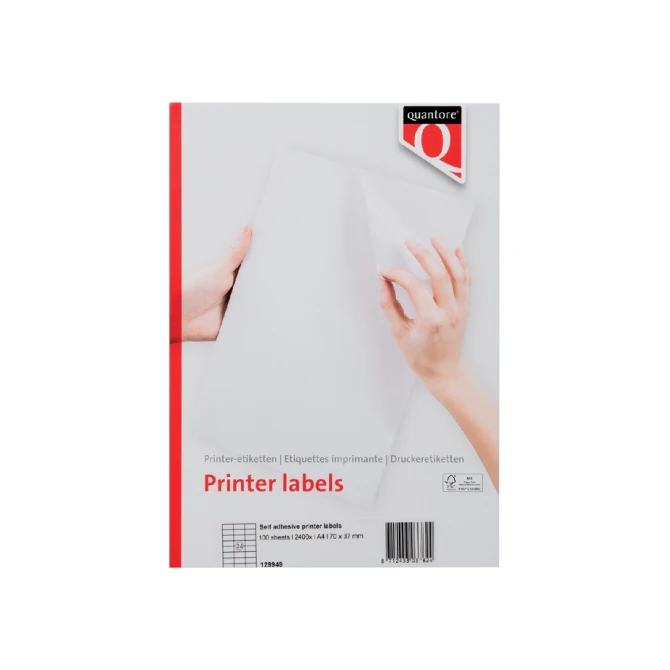 Etiket Quantore 70x37mm 2400stuks