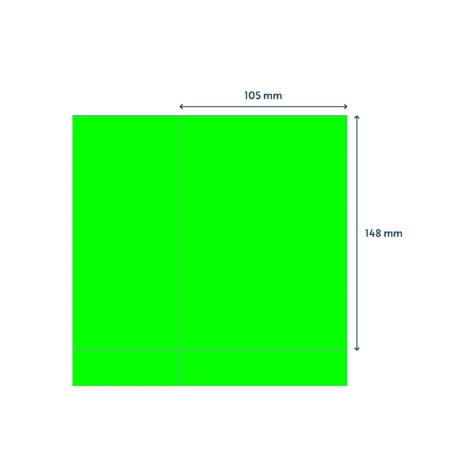Etiket Rillprint 105x148mm fluorgroen 400 etiketten