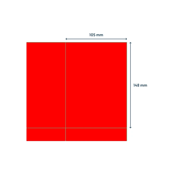Etiket Rillprint 105x148mm fluorrood 400 etiketten