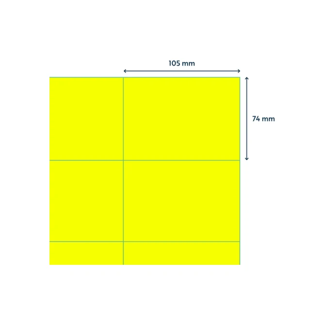 Etiket Rillprint 105x74mm fluorgeel 800 etiketten