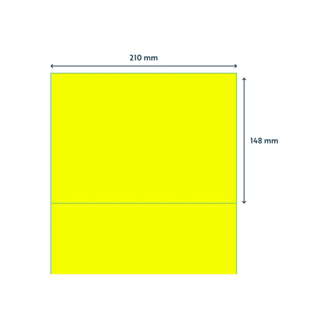 Etiket Rillprint 210x148mm fluorgeel 200 etiketten