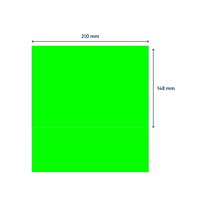 Etiket Rillprint 210x148mm fluorgroen 200 etiketten