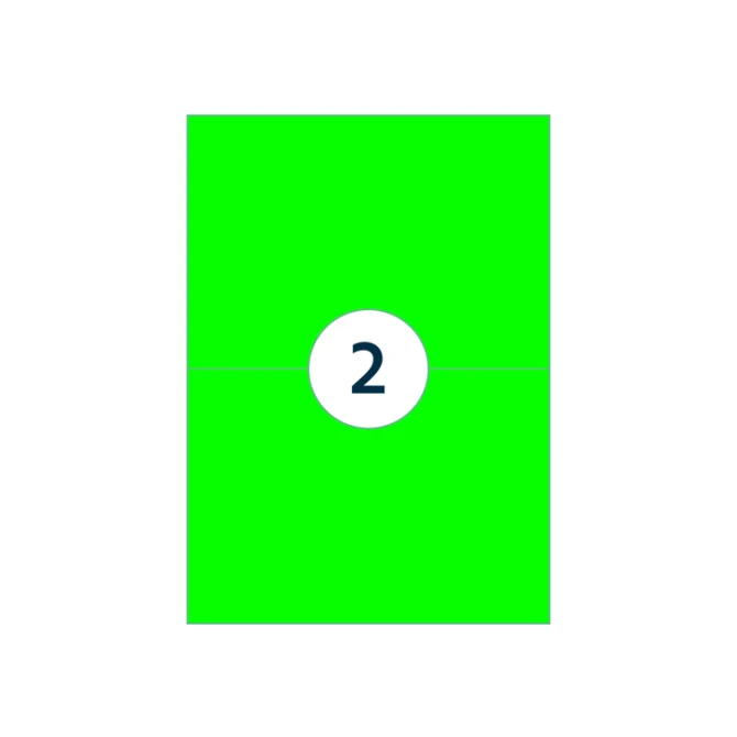 Etiket Rillprint 210x148mm fluorgroen 200 etiketten