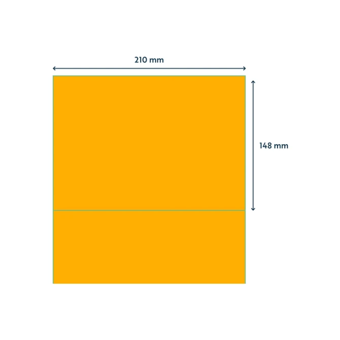 Etiket Rillprint 210x148mm fluororanje 200 etiketten
