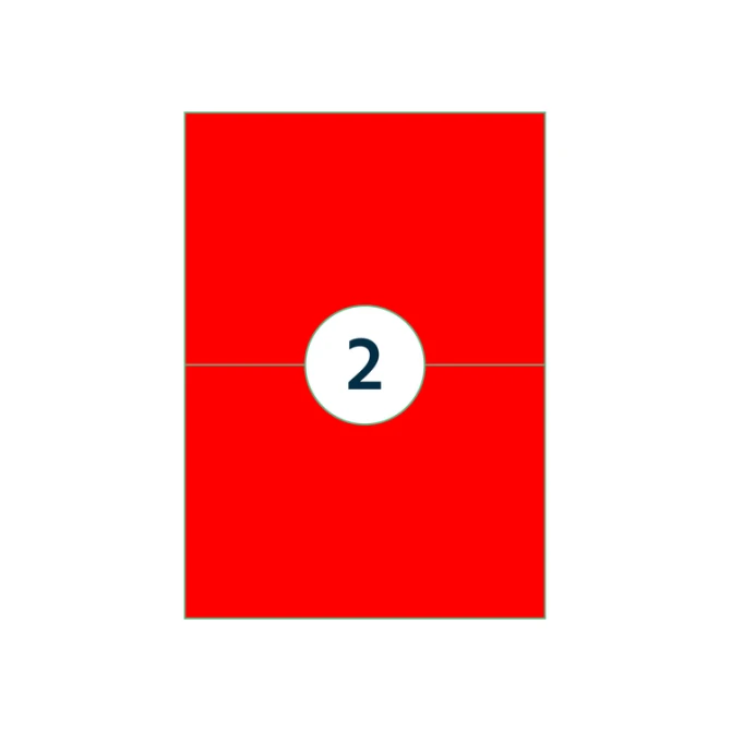 Etiket Rillprint 210x148mm fluorrood 200 etiketten