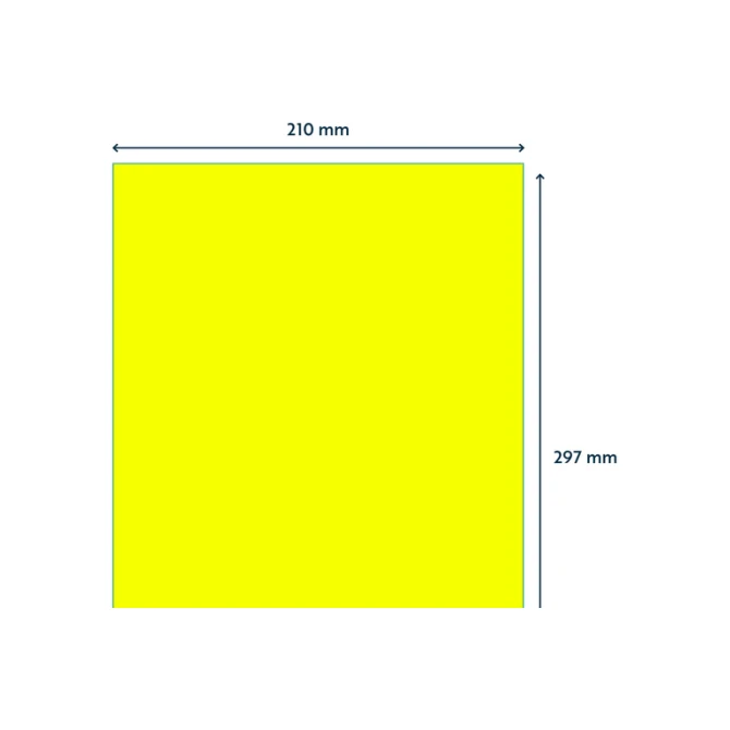 Etiket Rillprint 210x297mm fluorgeel 100 etiketten