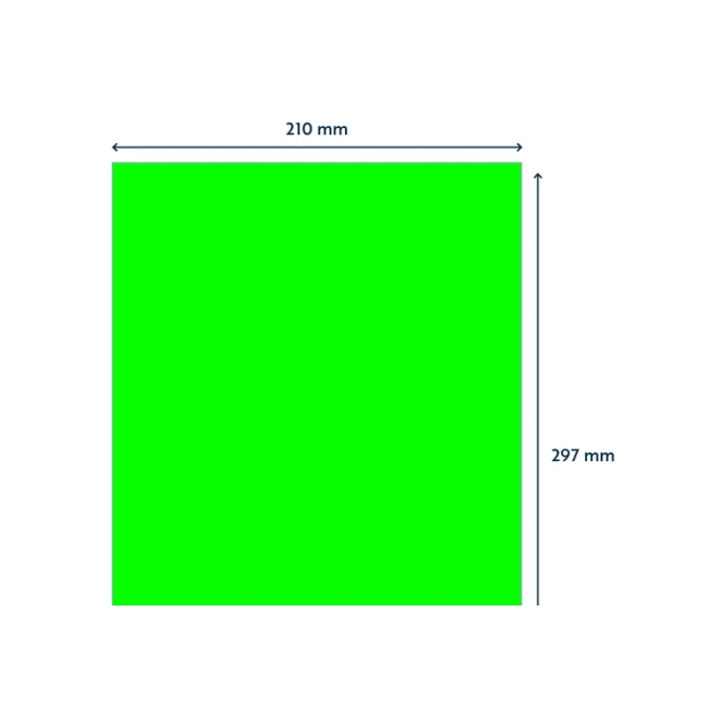 Etiket Rillprint 210x297mm fluorgroen 100 etiketten
