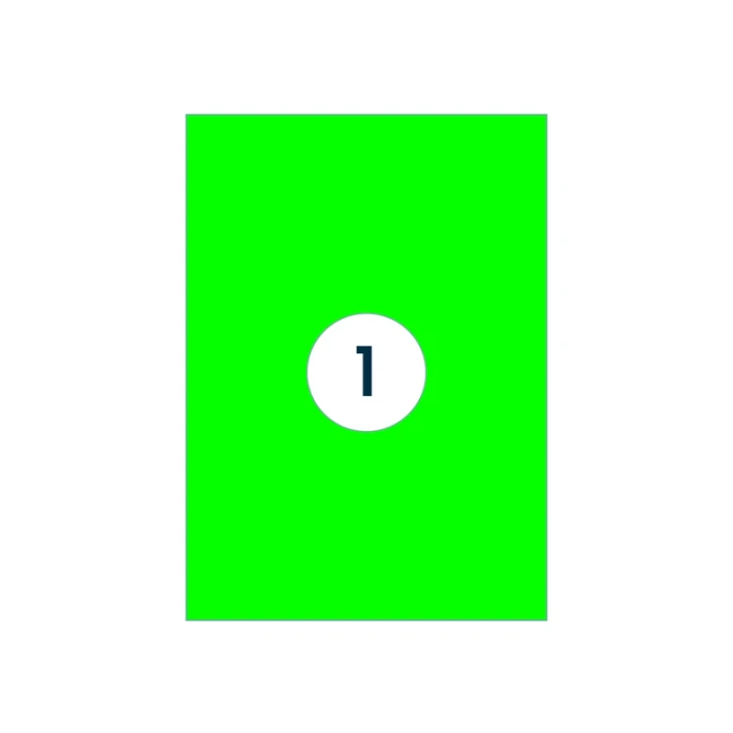 Etiket Rillprint 210x297mm fluorgroen 100 etiketten