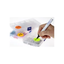 Etiket Rillprint 35mm 500st op rol fluor geel